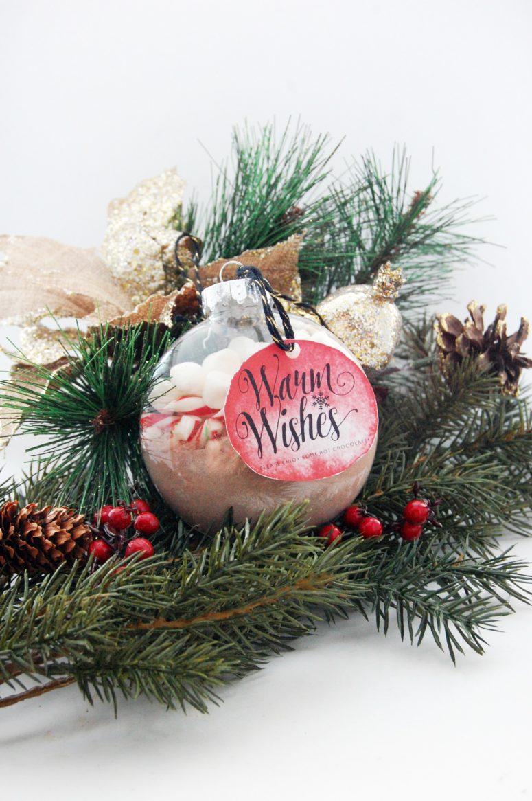 DIY heart-warming Christmas favors inside ornaments (via www.thepartygirl.ca)