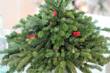 DIY tabletop Christmas tree from free fir clippings
