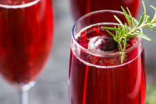 DIY cranberry mimosa cocktail