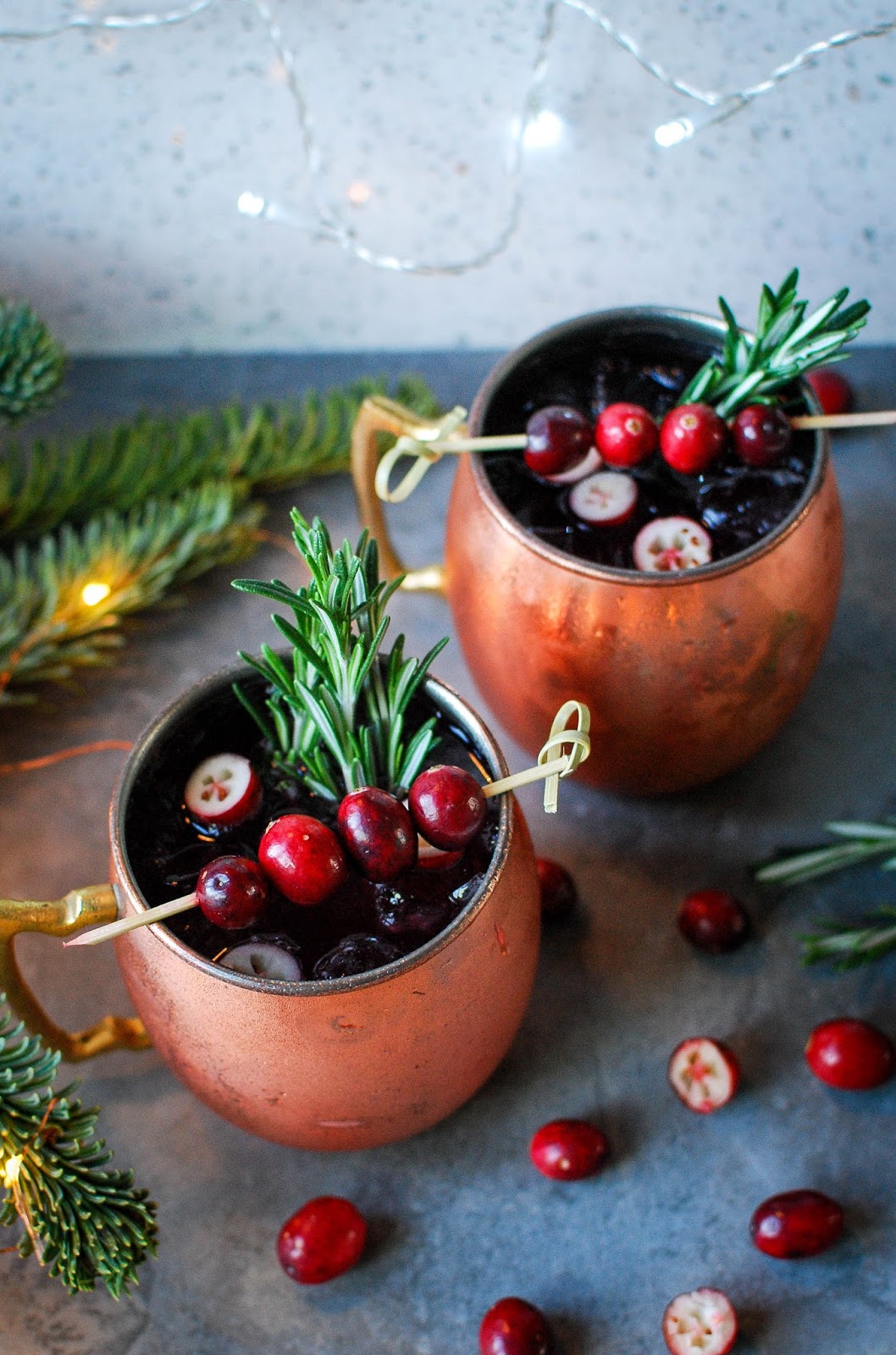 DIY cranberry Moscow Mule