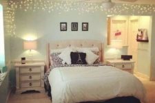 03 accentuate the headboard wall with string lights