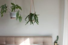 03 hanging plants display to add greenery to a small bedroom