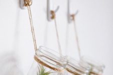 05 hanging jars with stones and air plants