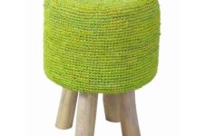 07 a stool covered with knit is so cozy