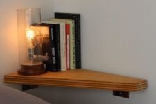 07 corner wall nightstand with a lamp