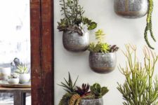 07 curvy wall planters are made from heavy galvanized iron sheet