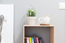 09 open cabinet attached to the wall will save space and give your storage space