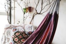 10 boho-chic style with Japonese touches and a corresponding pink hammock