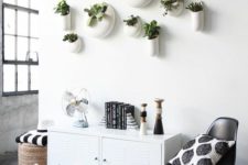 10 modern planters attached right to the wall