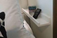 10 small attached nightstand for just a couple of things