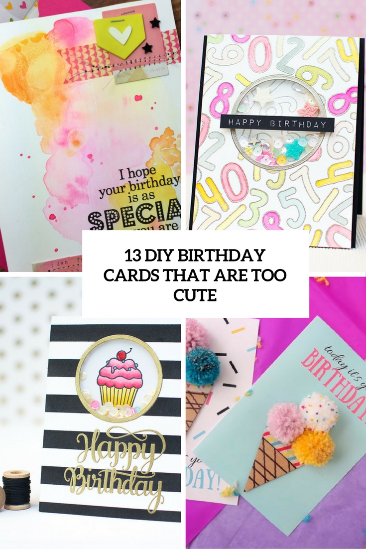 diy birthday cards that are too cute cover