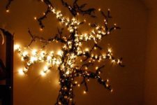 13 headbaord tree made of sting lights will act as an artwork and lights
