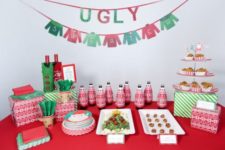 13 ugly sweater banners and red and green decor is right what you need