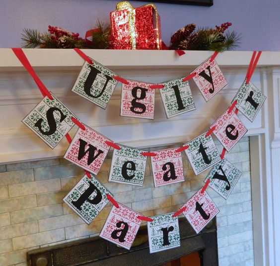 ugly sweater party banner