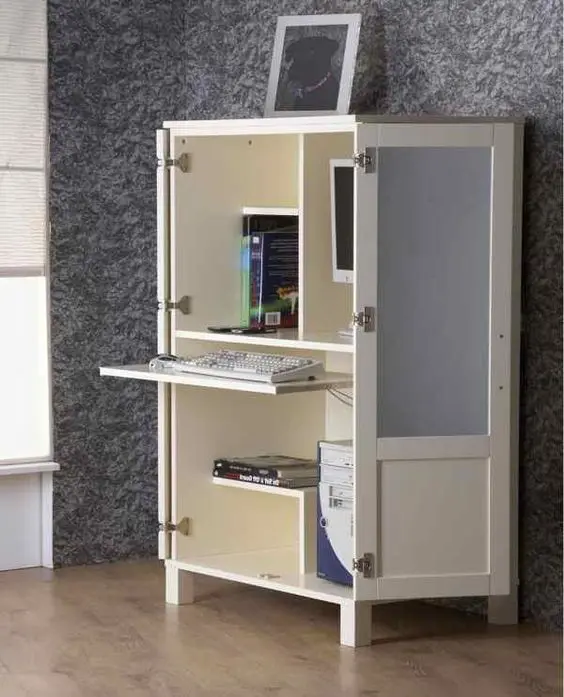 Hideaway Desk Ideas To Save Your Space, Small Office Desk Armoire
