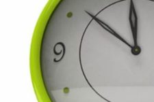 17 lime green alarm clock is a fun touch for your bedroom