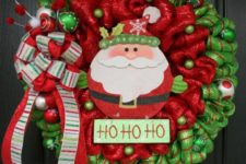 18 Santa deco mesh wreath
