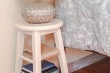 22 repurpose an old bar stool into a nightstand