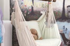 23 blush hammock chair is ideal for a girl’s nursery