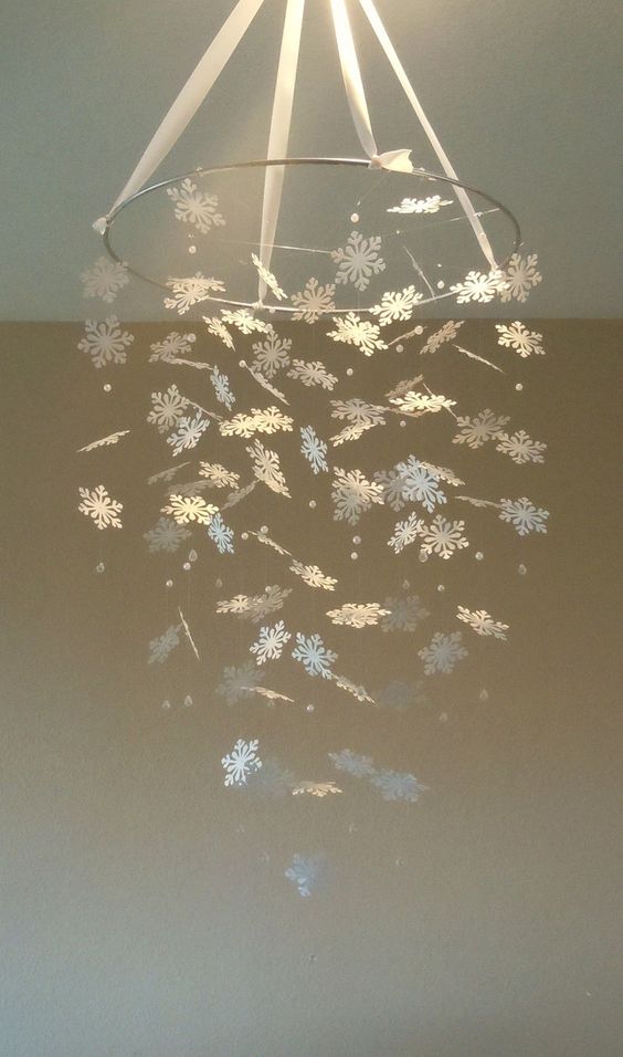 winter wonderland snowflake chandelier