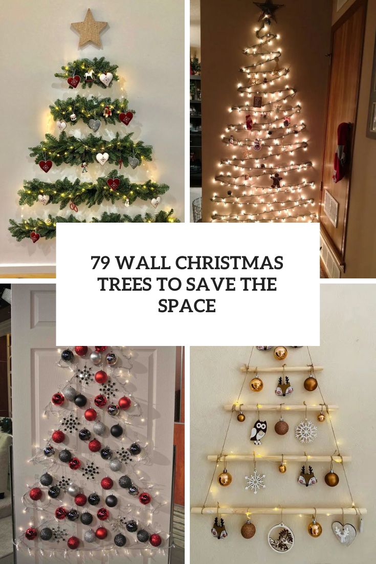 79 Wall Christmas Trees To Save The Space