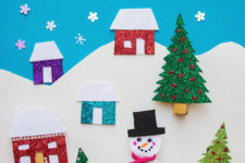 DIY winter holiday fridge magnets to make with kids