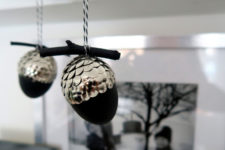 DIY Christmas ornaments with drawing pins