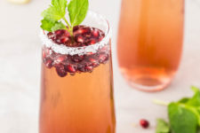 DIY orange pomegranate prosecco cocktail