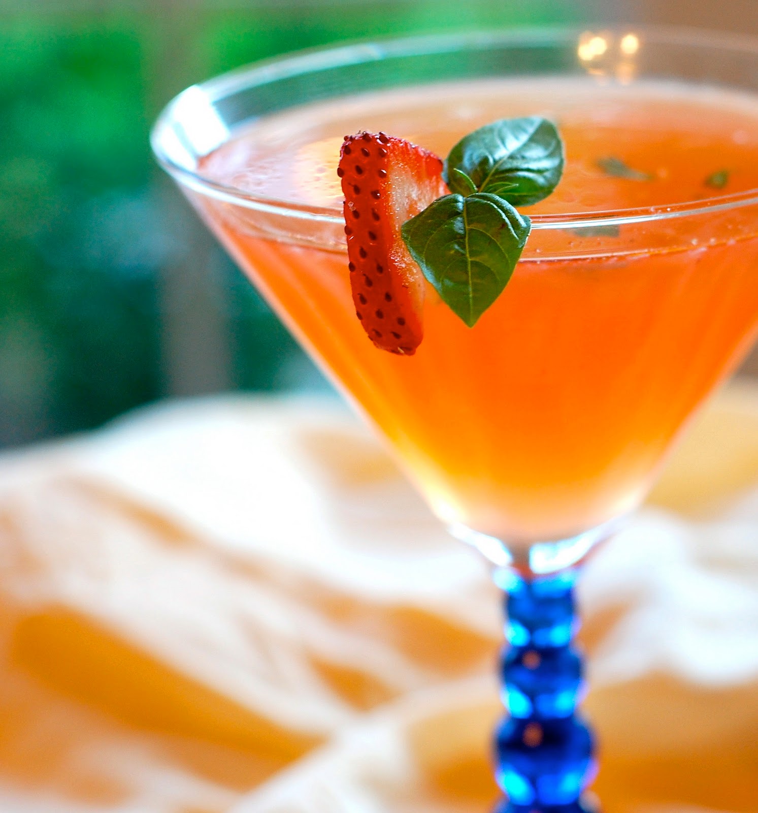 DIY strawberry basil cocktail