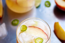 DIY peach agua fresca cocktail