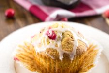 DIY whwole wheat cranberry cream cheese muffins