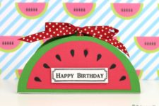 DIY juicy watermelon birthday card