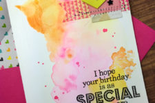 DIY watercolor birthday cards
