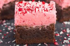 DIY frosted peppermint brownies