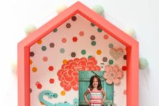 DIY school house picture shadow box
