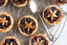 DIY open mince pies with little stars on top