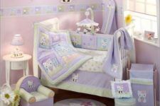 04 lavender and light green Hello Kitty nursery decor