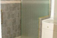 07 frameless rain glass shower panel to create privacy when needed