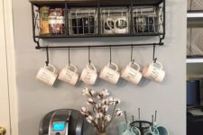 07 small modern drink station with hanging mugs