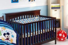 09 serene nursery in blue shades with Mickey touches