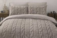 10 grey cable knit bedding for comfortable sleeping