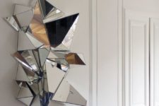 12 geometric mirror 3D wall art looks very unusual