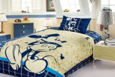 13 beige and blue boy’s bedroom and Mickey bedroom
