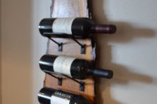 13 wine bottle shelf with a raw edge