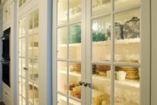 14 pantry rain glass doors with light inside is a great idea
