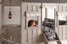 16 treehouse bed with lights all over will make sleeping cozier