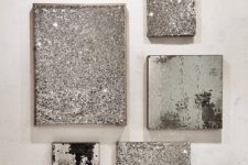 20 silver wall art composition will add a touch of glam