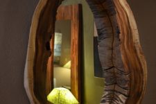 20 unique raw edge wood mirror to make a statement