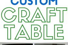 DIY custom craft table from IKEA Kallax