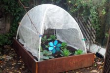DIY cheap hoop house with a tent